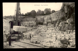 55 - EUVILLE - LES CARRIERES - GRUE A VAPEUR - EDITEUR THENOT - Andere & Zonder Classificatie