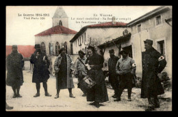 55 - JOUY-SOUS-LES-COTES - GUERRE 14/18 - LE MARI MOBILISE, SA FEMME REMPLIT LES FONCTIONS DE CRIEUX PUBLIC - COLORISEE - Otros & Sin Clasificación