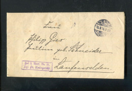 "DEUTSCHES REICH" 1914, Brief Mit R2 "Frei Lt. Avers Nr. 21", Stegstempel "WEHEN", Innen "Grundbuchauszug" (A2001) - Storia Postale