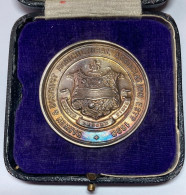 1938 Lancashire DARWEN & DISTRICT AGRICULTURAL ASSOC .925 Hallmarked Silver Medal In Case - Professionals/Firms