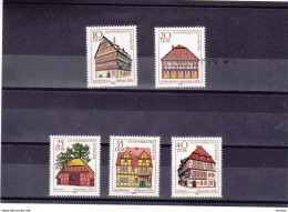 RDA 1978 Maisons à Colombage Yvert 1964-1968, Michel 2294-2298 NEUF** MNH Cote 4,40 Euros - Unused Stamps