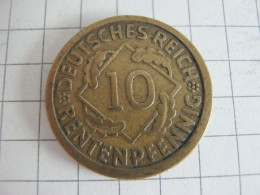 Germany 10 Rentenpfennig 1924 G - 10 Rentenpfennig & 10 Reichspfennig