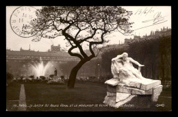 75 - PARIS 1ER - LE JARDIN DU PALAIS ROYAL ET LE MONUMENT DE VICTOR HUGO PAR RODIN - Paris (01)