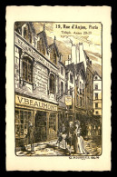 75 - PARIS 8EME - V. BEAUMONT, RELIURES D'ART, ESTAMPES, 18 RUE D'ANJOU - CARTE ILLUSTREE PAR G. MOURRIEZ PAPIER GRAVURE - Distrito: 08