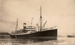 .Santos.Le Paquebot S/S "EUBEE".Il Est Abordé Par Un Cargo En 1936 Et Il Coulera Au Large Du Brésil. - Steamers