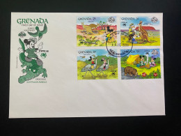 FDC Grenada 01/08/1988 - Walt Disney - Mickey - Minie - Goofy - Disney