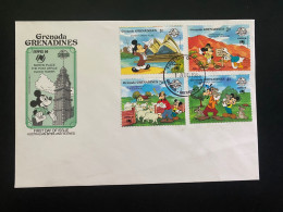 FDC Grenada 01/08/1988 - Walt Disney - Mickey - Minie - Goofy - Disney