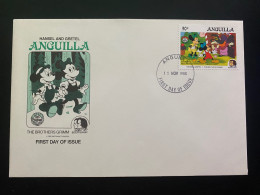 FDC Anguilla 11/11/1985 - Walt Disney - Mickey - Minie - Disney