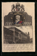 AK 90ter Geburtstag Des Prinzregenten Luitpold 1911, Palast Und Portrait, Wappen  - Case Reali