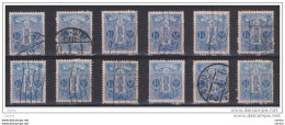 JAPAN:  1914/19  COAT  OF  ARMS  -  1 1/2 S. USED  STAMPS  -  REP.  12  EXEMPLARY  -  YV/TELL. 130 - Oblitérés