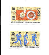 DF82 - TIMBRES POSTE DDR - CHAMPIONNAT DU MONDE DE COURSE D'ORIENTATION - Altri & Non Classificati