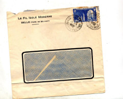 Lettre Cachet Delle Sur Wandrille - Manual Postmarks