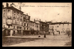 88 - MIRECOURT - PLACE GAMBETTA ET STATUE DE JEANNE D'ARC - Mirecourt