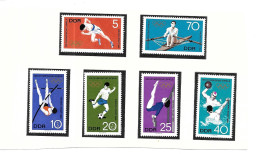 DF96 - TIMBRES POSTE DDR - JEUX OLYMPIQUES MEXICO - AVIRON - FOOTBALL - WATER POLO - GYMNASTIQUE - ATHLETISME - Zomer 1968: Mexico-City