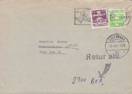 Denmark KØBENHAVN 1984 Cover Brief ERASED Adresse Brotype KØBENHAVN N (***1). Line Cds. 'RETUR Afs.' Return To SENDER - Cartas & Documentos