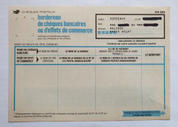 LA POSTE - Chèques Postaux - Bordereau De Chèques Bancaires CH 260 Années 1970 - Assegni & Assegni Di Viaggio