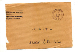 Fragment De Devant De Lettre Franchise  Cachet Tergnier - Handstempel