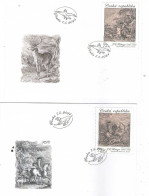 Czech Republic  2024 - Works In Stamps, Hunting Graphic Art,  2 FDC's - Sonstige & Ohne Zuordnung