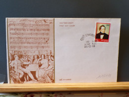 107/267B  FDC INDIA SCHUBERT - Muziek