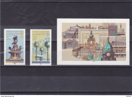 RDA 1979  Dresde, Fontaines Yvert 2106-2107 + BF 53, Michel 2441-2442 + Bl 55 NEUF** MNH Cote 4,80 Euros - Nuovi