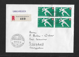 1950 STEINSTOSSEN  ► Dekorativer Chargé Brief Mit Werbe-Stempel Lauterbrunnen Nach Burgdorf - Brieven En Documenten