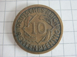 Germany 10 Rentenpfennig 1924 D - 10 Renten- & 10 Reichspfennig