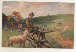 Par Hv Preen - CPA - Chasseur Distrait Par Cochon - Passage D'un Lièvre - 1907- - Autres & Non Classés