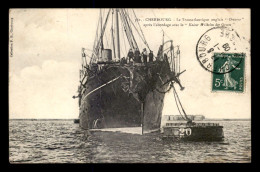 PAQUEBOT - LE TRANSATLANTIQUE ANGLAIS ORINOCO  - CHERBOURG (MANCHE) - Piroscafi