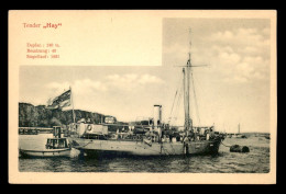 BATEAUX DE GUERRE - ALLEMAGNE - TENDER "HAY" - DEUTCHLAND - Warships