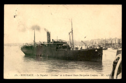 PAQUEBOTS - BORDEAUX - LE "ORTOLAN" DE LA GENERALSTEAM NAVIGATION COMPANY - Steamers