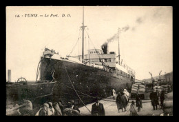 BATEAUX - PAQUEBOT - TUNIS - LE PORT - Passagiersschepen