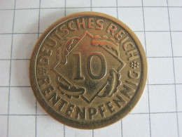 Germany 10 Rentenpfennig 1923 A - 10 Renten- & 10 Reichspfennig