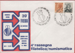 ITALIA - ITALIE - ITALY - 1978 - 6 Siracusana + 1 Michelangiolesca + Annullo 39a Fiera Dell'Ascensione - 4a Rassegna Fil - Esposizioni Filateliche