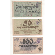 NOTGELD - ANNABERG - 3 Different Notes - 1923 (A048) - Lokale Ausgaben