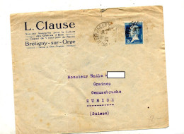 Lettre Cachet Bretigny Sur Pasteur - Handstempel