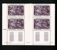 MONACO 1972 Protection Des Monuments Historiques  Bloc De 4 Coin Daté -1.9.72  ** Gomme Intacte TTB - Andere & Zonder Classificatie