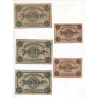NOTGELD - ASCHAFFENBURG - 7 Different Notes 5 & 10 & 20 Mark - 2 Series - 1918 (A073) - Lokale Ausgaben