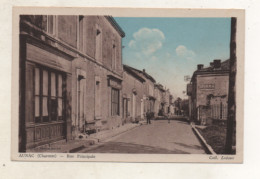 16. CPA - AUNAC -  Rue Principale - Commerce Marchive - - Autres & Non Classés