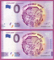 0-Euro XEGA 2020-4 LEGOLAND - DEUTSCHLAND RESORT LEGO - NINJAGO WORLD Set NORMAL+ANNIVERSARY - Private Proofs / Unofficial