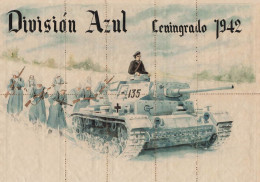 DIVISION AZUL - 1941- BATAILLE De LENINGRADE - 1942 -  RARE BLOC COMPLET - 10 VIGNETTES COUPON RATIONNEMENT GUERRE - Militärmarken