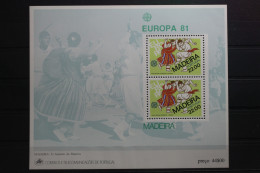 Portugal Madeira Block 2 Mit 70 Postfrisch #UQ545 - Madère