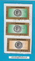 USATI ITALIA POSTA PRIORITARIA Senza/mill. - Ref.1455 "10^ Emissione" 2 Val. €1,40 + 1 Val. 0,60 - - 2001-10: Usados