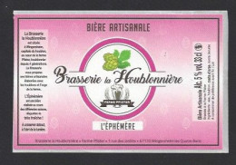 Etiquette De Bière   -  L' Ephémère  -  Brasserie De La Houblonnière  à  Wingersheim Les Quatre Bans  (67) - Bier