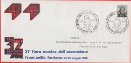 ITALIA - ITALIE - ITALY - 1976 - 1 Michelangiolesca + Annullo 37a Fiera Dell'Ascensione (Viaggiata Sotto Tariffa???) - V - 1971-80: Marcophilie