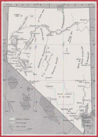 Carte Du Nevada. Carte Avec Réserves Indiennes, Parc National, Terrain Militaire, Voie Ferrée. Etats Unis. Larousse 1960 - Historical Documents