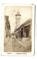 Photo Ancienne Sur Carton Tunis La Mosquée Becquia - Orte