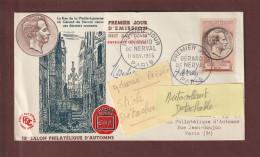 1043 De 1955 - Enveloppe 1er Jour à PARIS Le 11/11/1955 - GÉRARD LABRUNIE . Poète Et Écrivain Français - 2 Scan - 1950-1959