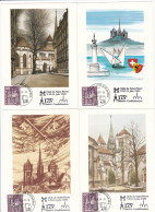 Carte Maximum Suisse 1989 5 Cartes Les Clefs De Saint Pierre - Maximumkaarten