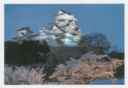 1 AK Japan * Himeji Castle - Keps And Cherry Trees In Illumination - Erbaut 1609 Und Seit 1993 UNESCO Weltkulturerbe * - Sonstige & Ohne Zuordnung