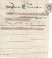 ARGENTINA TELEGRAMA BUENOS AIRES 1939 - Télécom